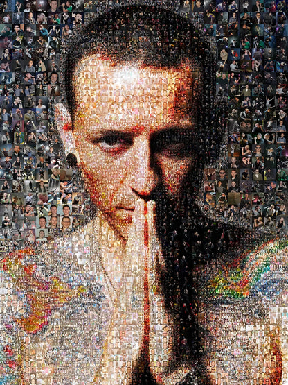 Chester Bennington Mosaic Art - Iconic Linkin Park Tribute Wall Art for Music Lovers AtelierMosaics