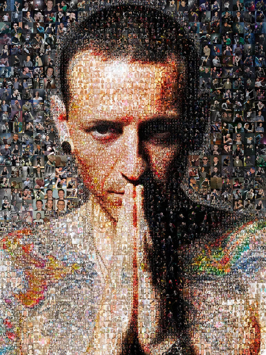 Chester Bennington Mosaic Art - Iconic Linkin Park Tribute Wall Art for Music Lovers AtelierMosaics