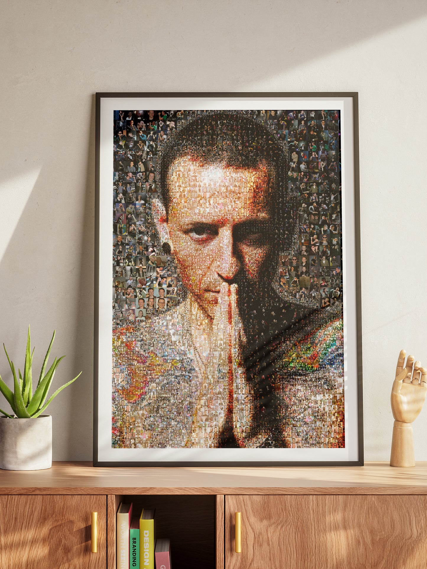 Chester Bennington Mosaic Art - Iconic Linkin Park Tribute Wall Art for Music Lovers AtelierMosaics
