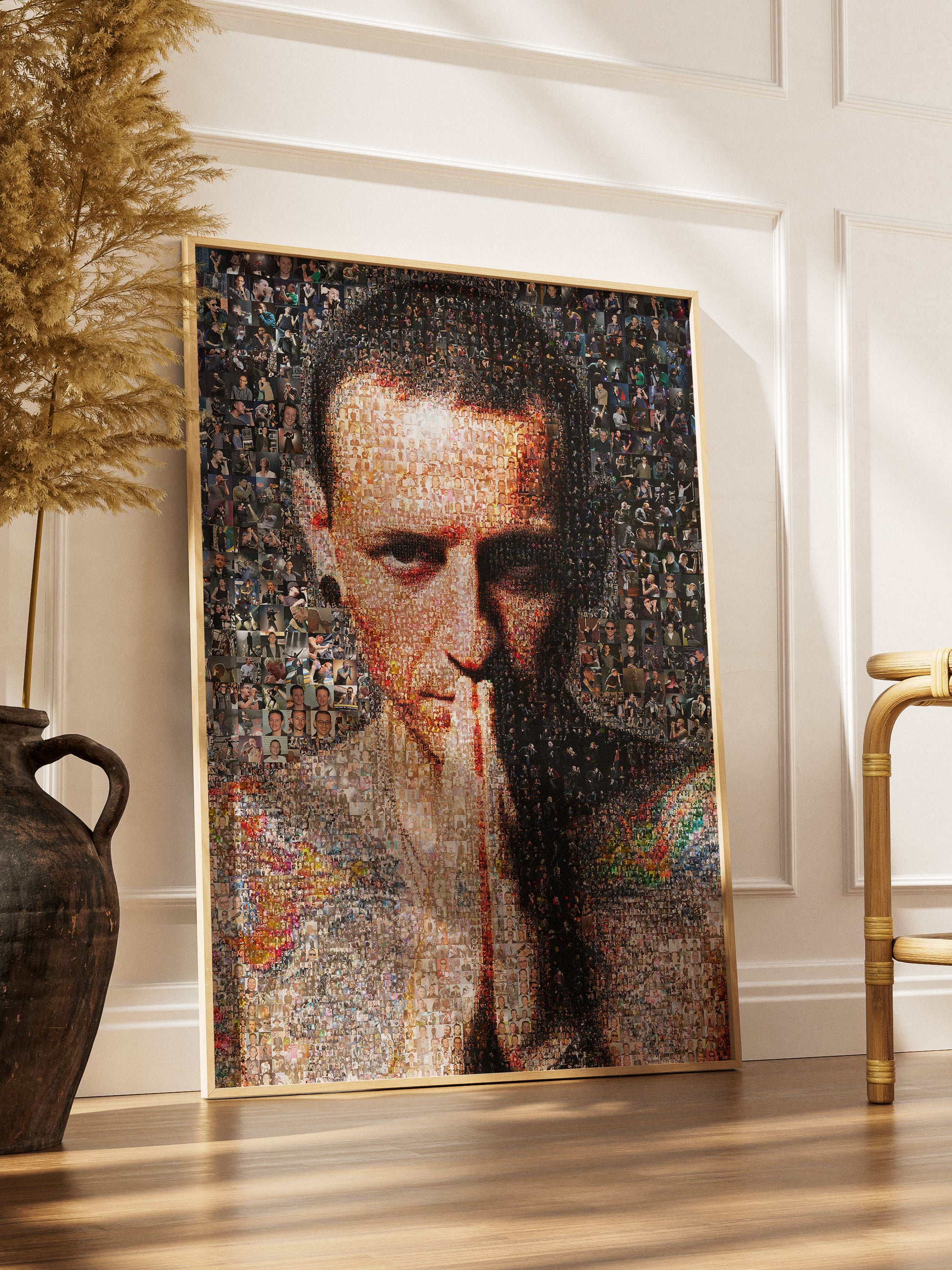 Chester Bennington Mosaic Art - Iconic Linkin Park Tribute Wall Art for Music Lovers AtelierMosaics