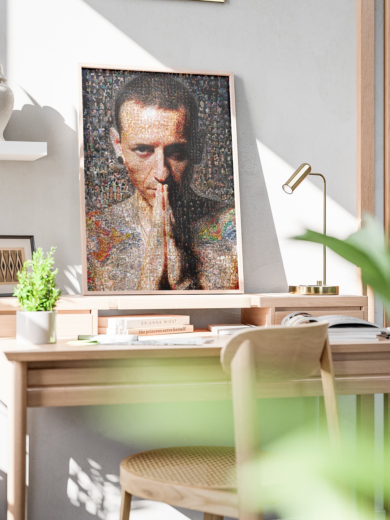 Chester Bennington Mosaic Art - Iconic Linkin Park Tribute Wall Art for Music Lovers AtelierMosaics