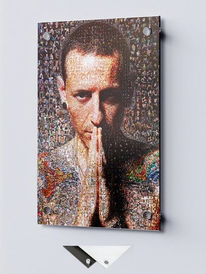 Chester Bennington Mosaic Art - Iconic Linkin Park Tribute Wall Art for Music Lovers AtelierMosaics