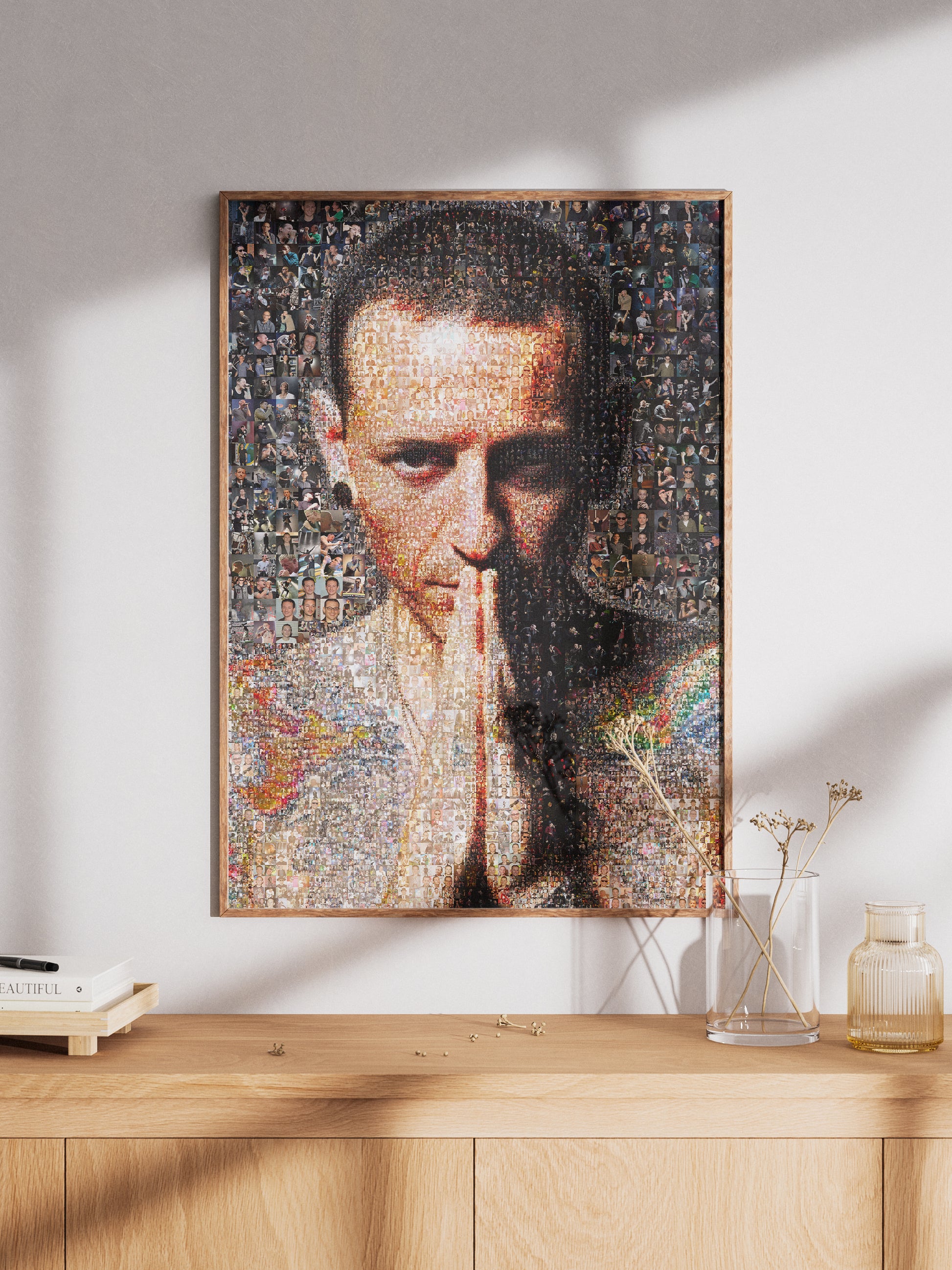 Chester Bennington Mosaic Art - Iconic Linkin Park Tribute Wall Art for Music Lovers AtelierMosaics