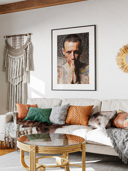 Chester Bennington Mosaic Art - Iconic Linkin Park Tribute Wall Art for Music Lovers AtelierMosaics