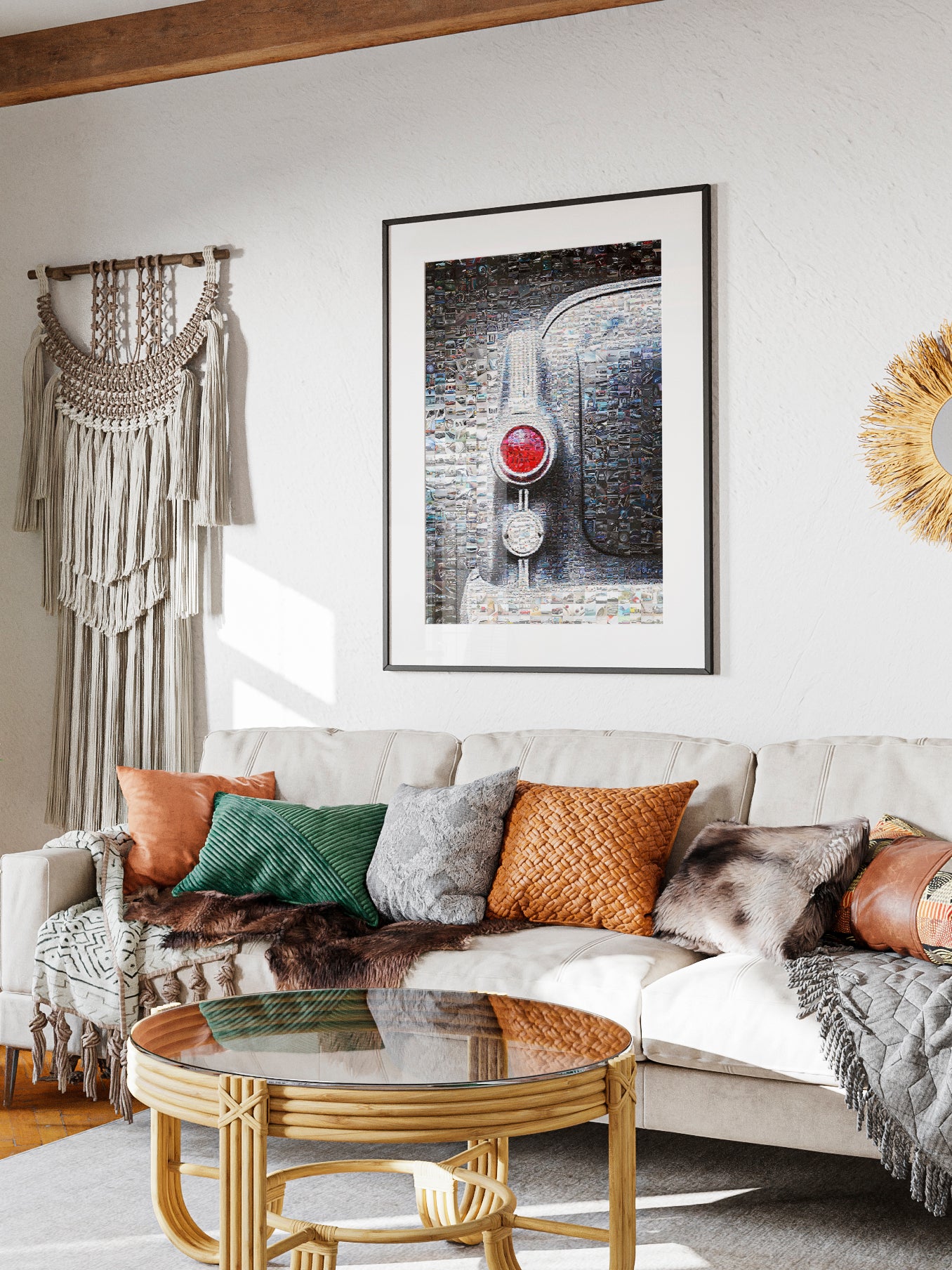 Stunning Mosaic Artwork of Classic Cars - Unique Automotive Wall Art for Enthusiasts AtelierMosaics