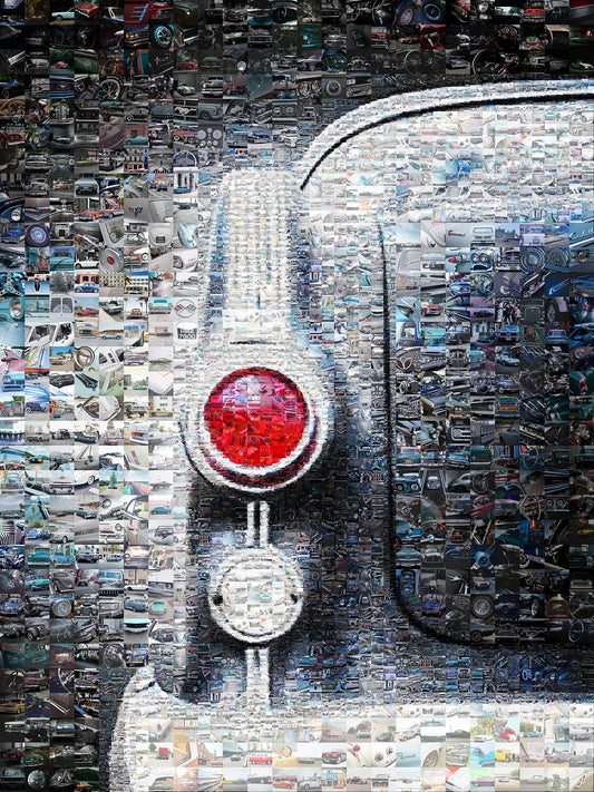 Stunning Mosaic Artwork of Classic Cars - Unique Automotive Wall Art for Enthusiasts AtelierMosaics