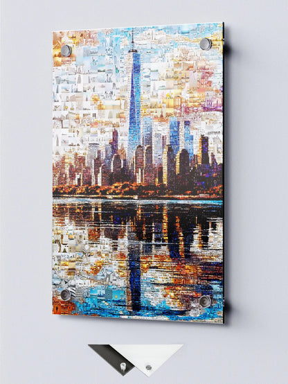 Stunning NYC Skyline Mosaic Art - Unique Wall Décor for Home and Office | Perfect Gift for Art Lovers AtelierMosaics