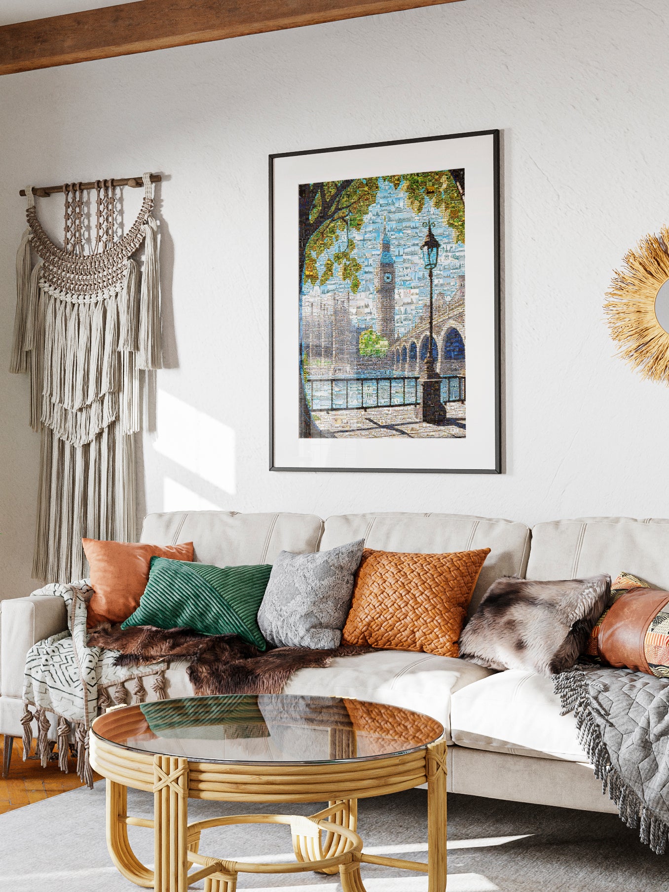 Stunning London Mosaic Artwork - Iconic Landmarks & Vibrant City Life - Perfect for Home Decor AtelierMosaics