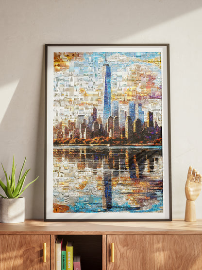 Stunning NYC Skyline Mosaic Art - Unique Wall Décor for Home and Office | Perfect Gift for Art Lovers AtelierMosaics