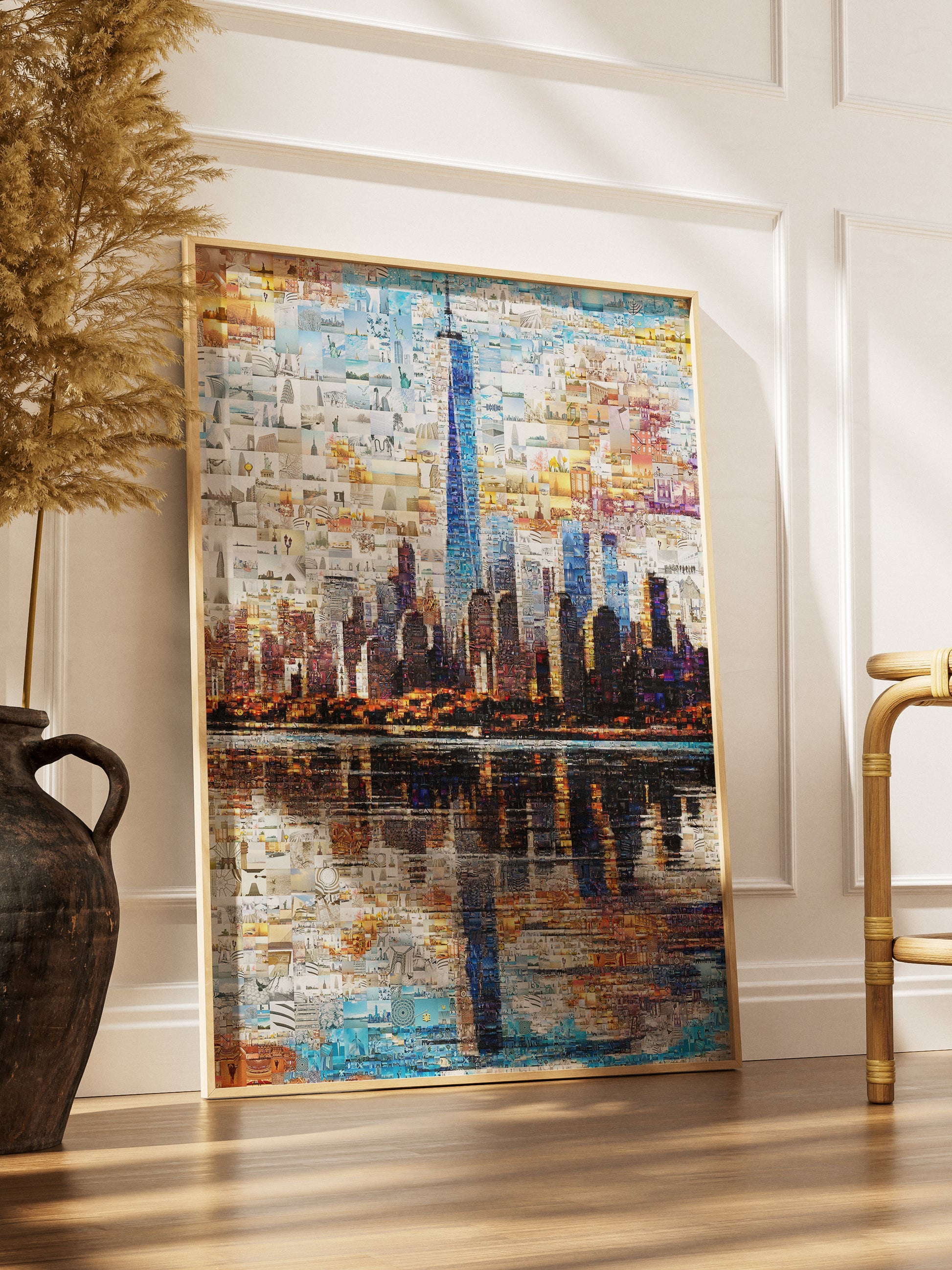 Stunning NYC Skyline Mosaic Art - Unique Wall Décor for Home and Office | Perfect Gift for Art Lovers AtelierMosaics