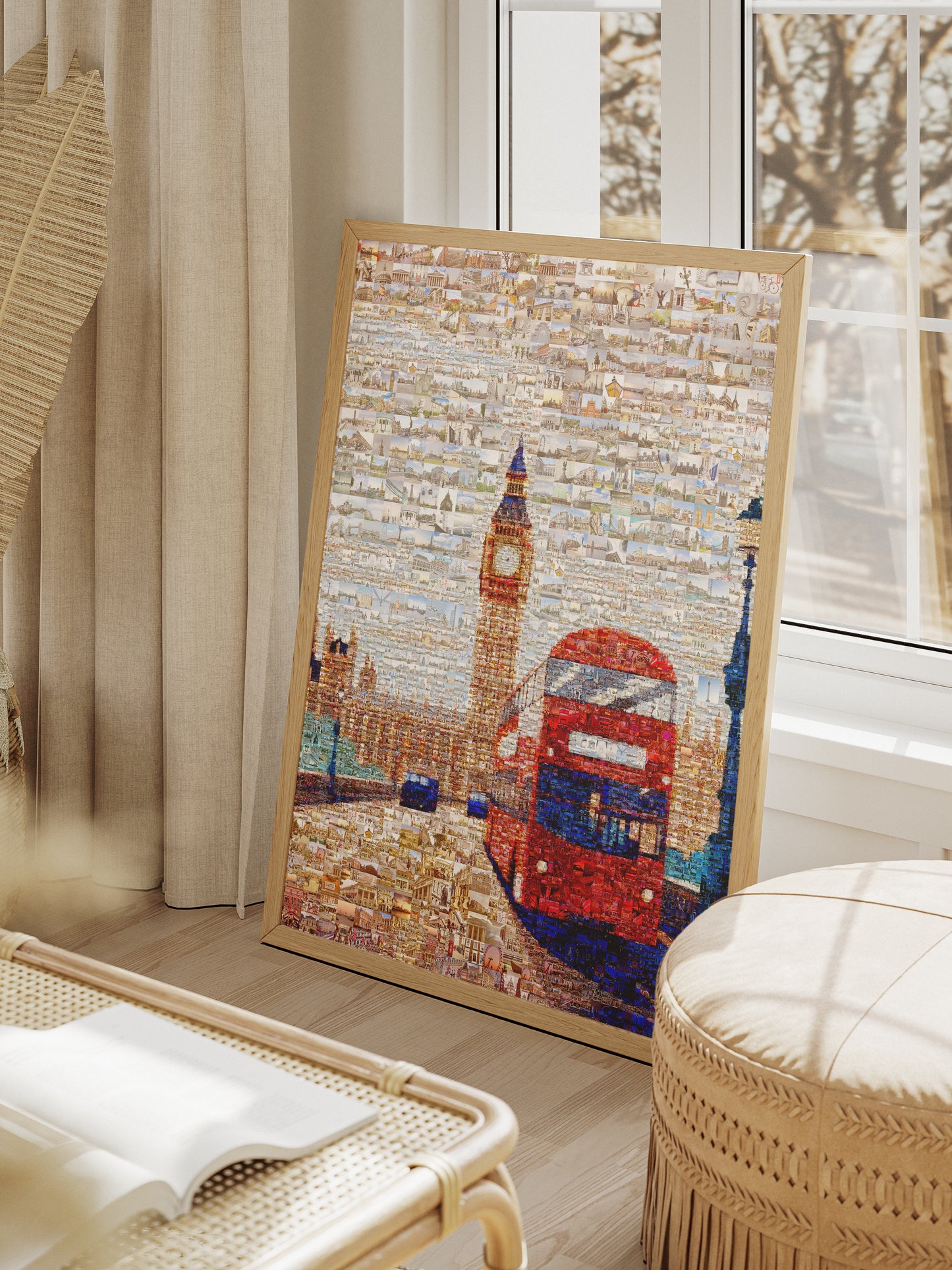 Stunning London Mosaic Art - Iconic Red Double Decker Bus & Big Ben | Perfect Wall Decor AtelierMosaics