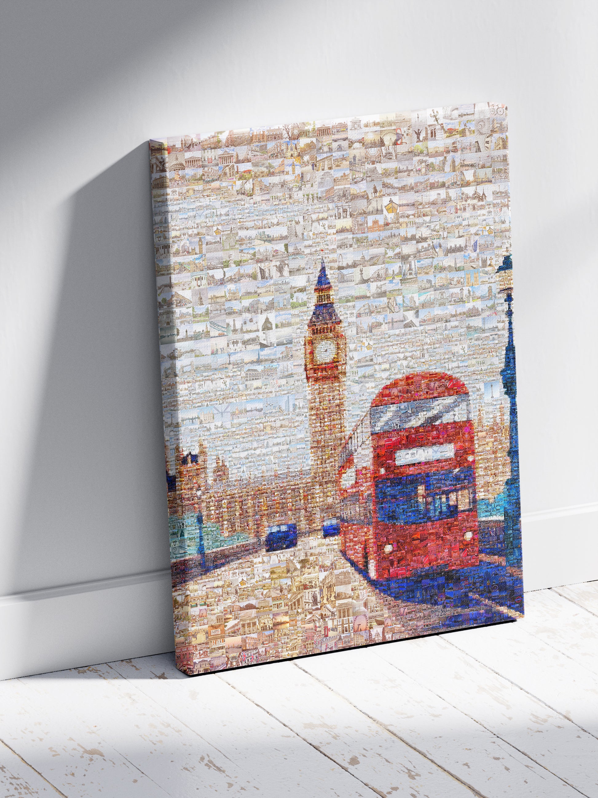 Stunning London Mosaic Art - Iconic Red Double Decker Bus & Big Ben | Perfect Wall Decor AtelierMosaics