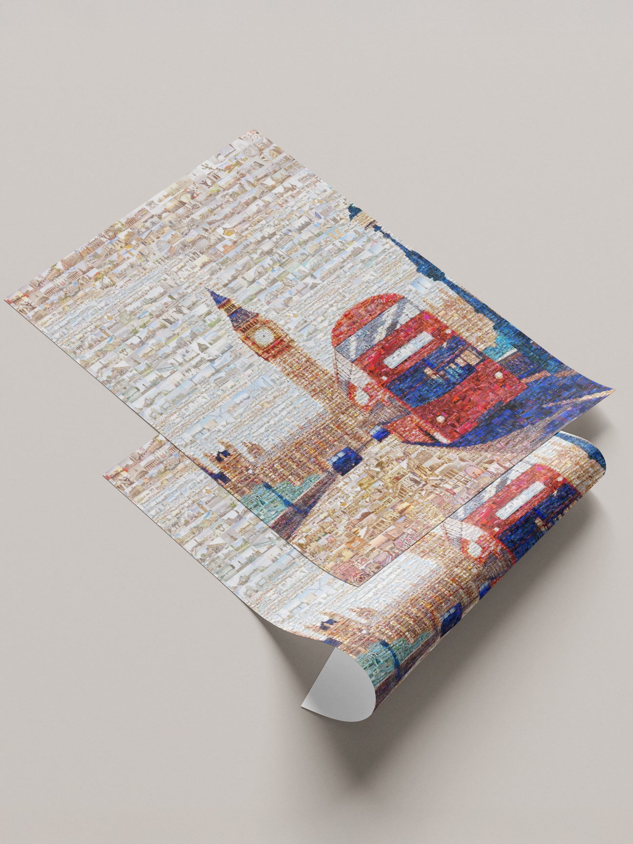 Stunning London Mosaic Art - Iconic Red Double Decker Bus & Big Ben | Perfect Wall Decor AtelierMosaics