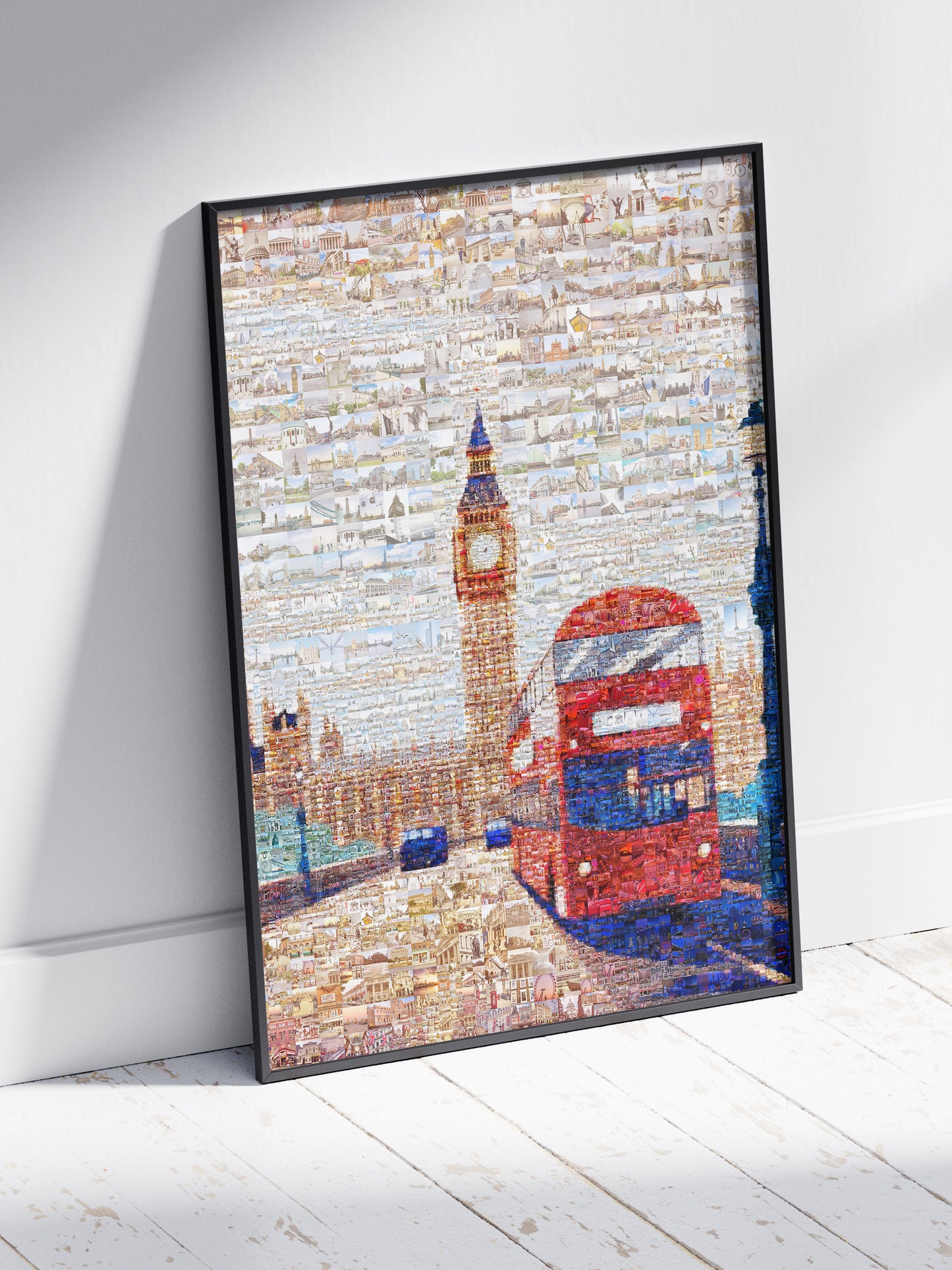 Stunning London Mosaic Art - Iconic Red Double Decker Bus & Big Ben | Perfect Wall Decor AtelierMosaics