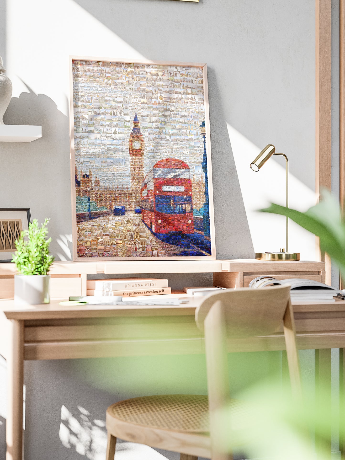 Stunning London Mosaic Art - Iconic Red Double Decker Bus & Big Ben | Perfect Wall Decor AtelierMosaics