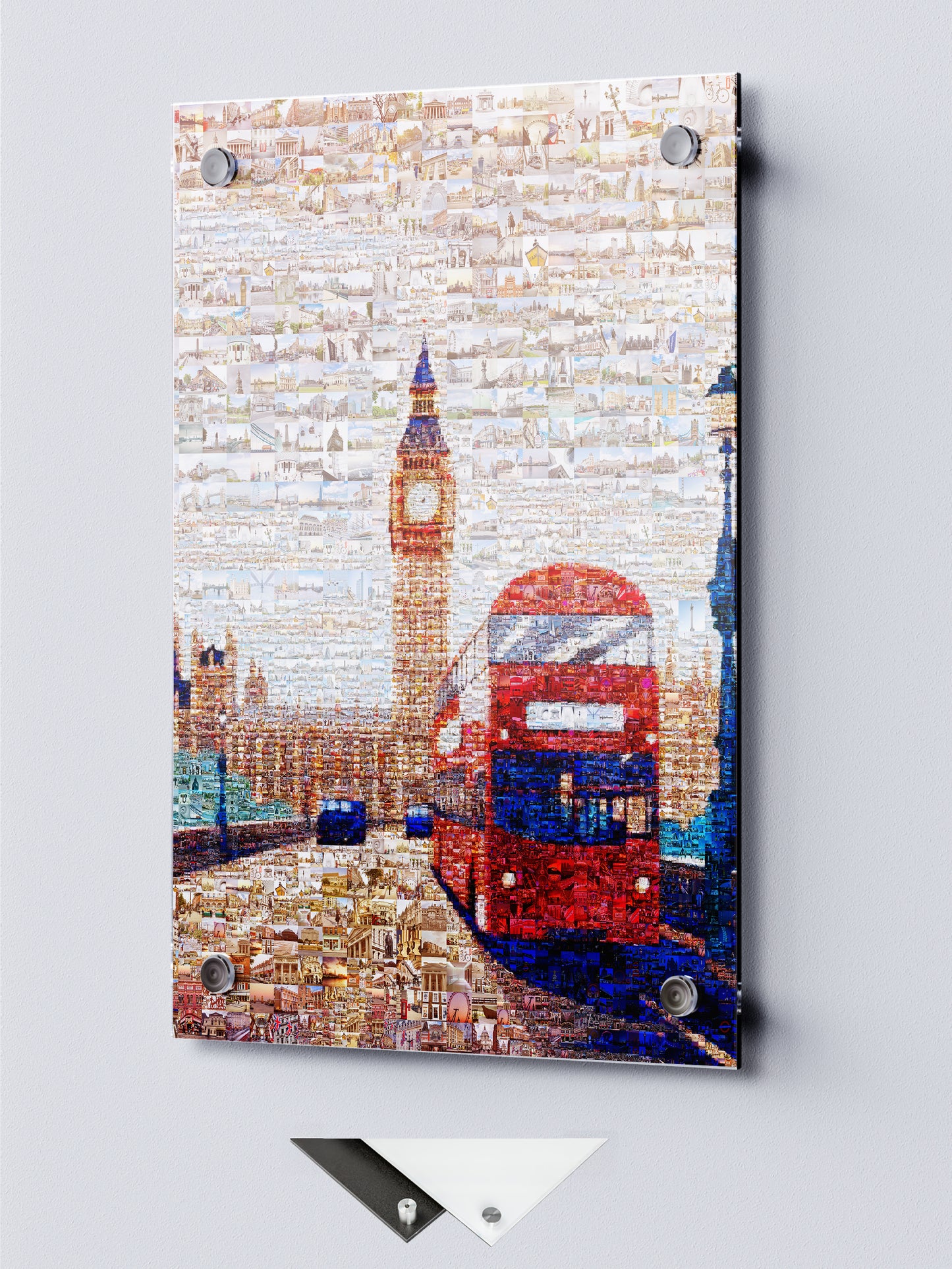 Stunning London Mosaic Art - Iconic Red Double Decker Bus & Big Ben | Perfect Wall Decor AtelierMosaics