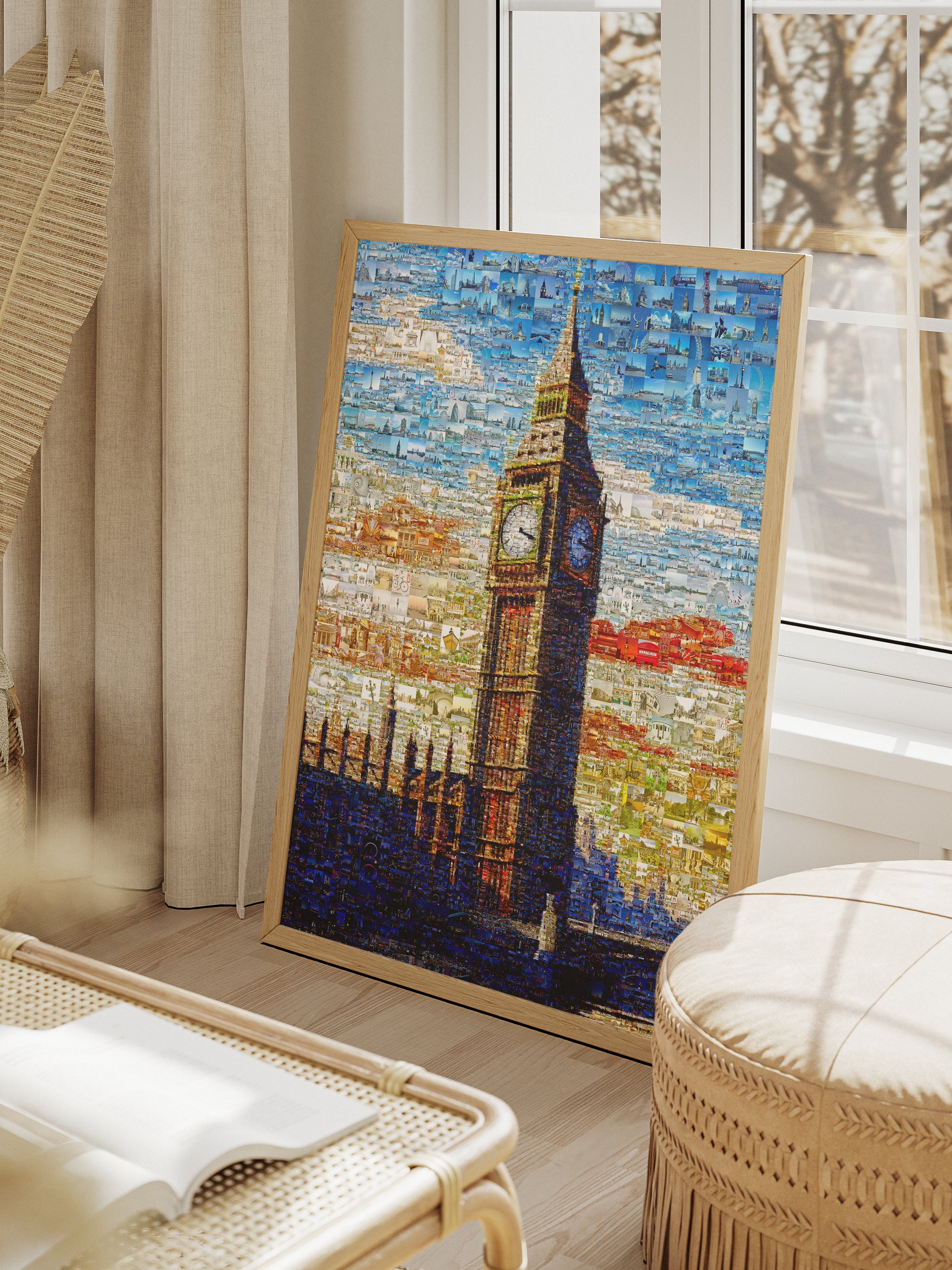 Stunning London Mosaic Art Featuring Big Ben - Unique Wall Decor for Home & Office AtelierMosaics