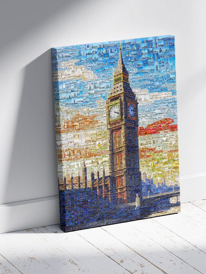 Stunning London Mosaic Art Featuring Big Ben - Unique Wall Decor for Home & Office AtelierMosaics