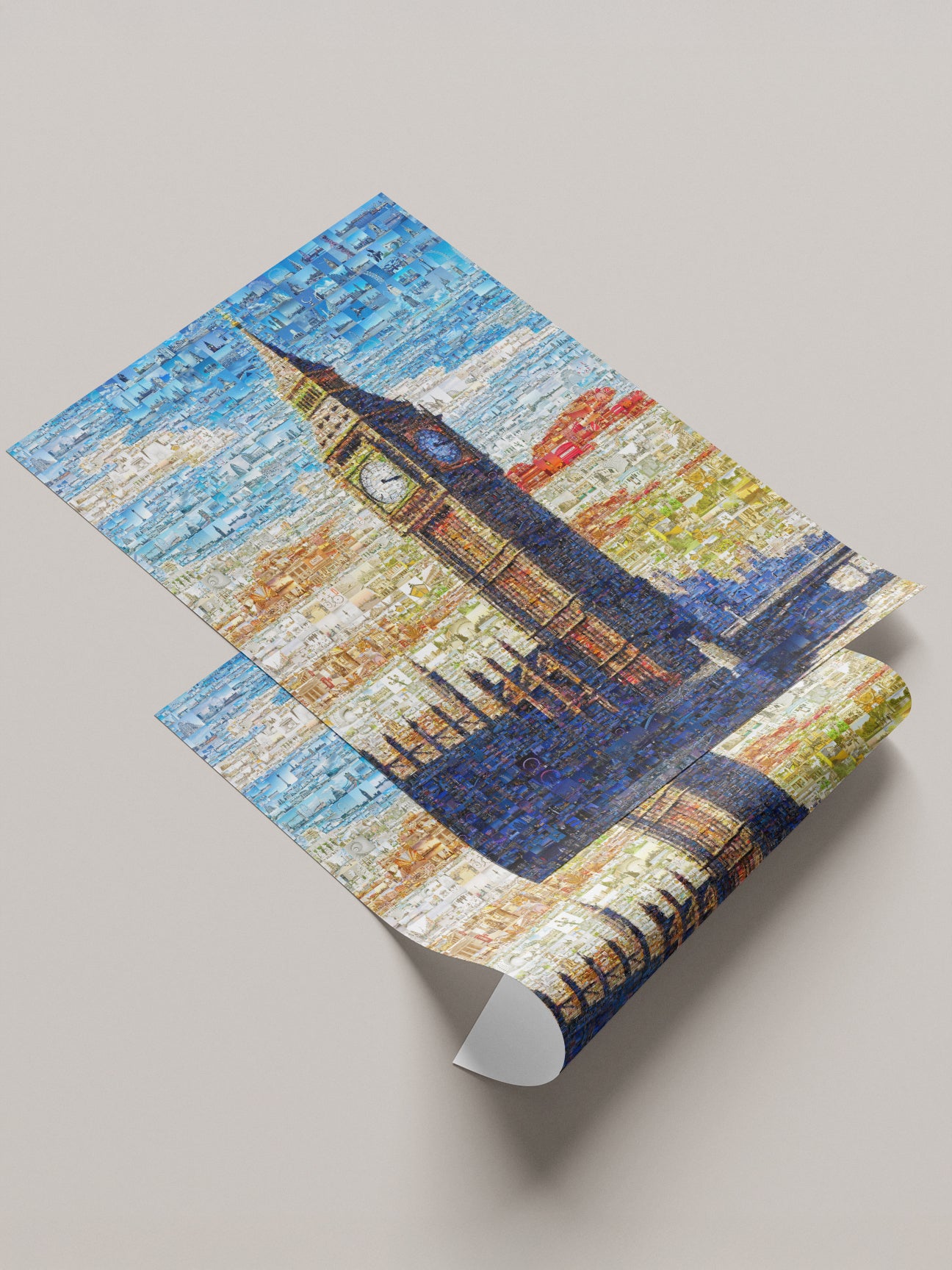 Stunning London Mosaic Art Featuring Big Ben - Unique Wall Decor for Home & Office AtelierMosaics