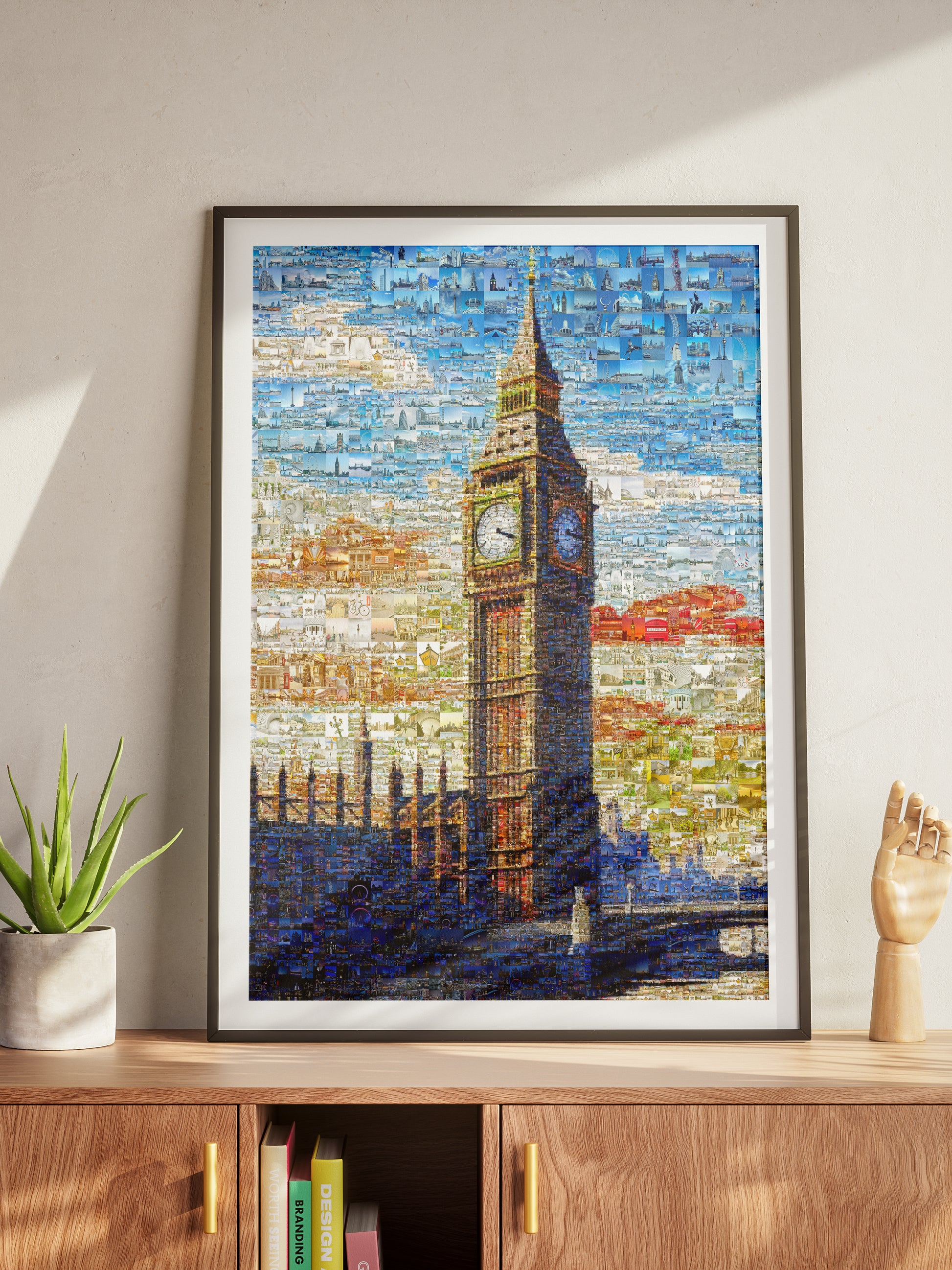 Stunning London Mosaic Art Featuring Big Ben - Unique Wall Decor for Home & Office AtelierMosaics