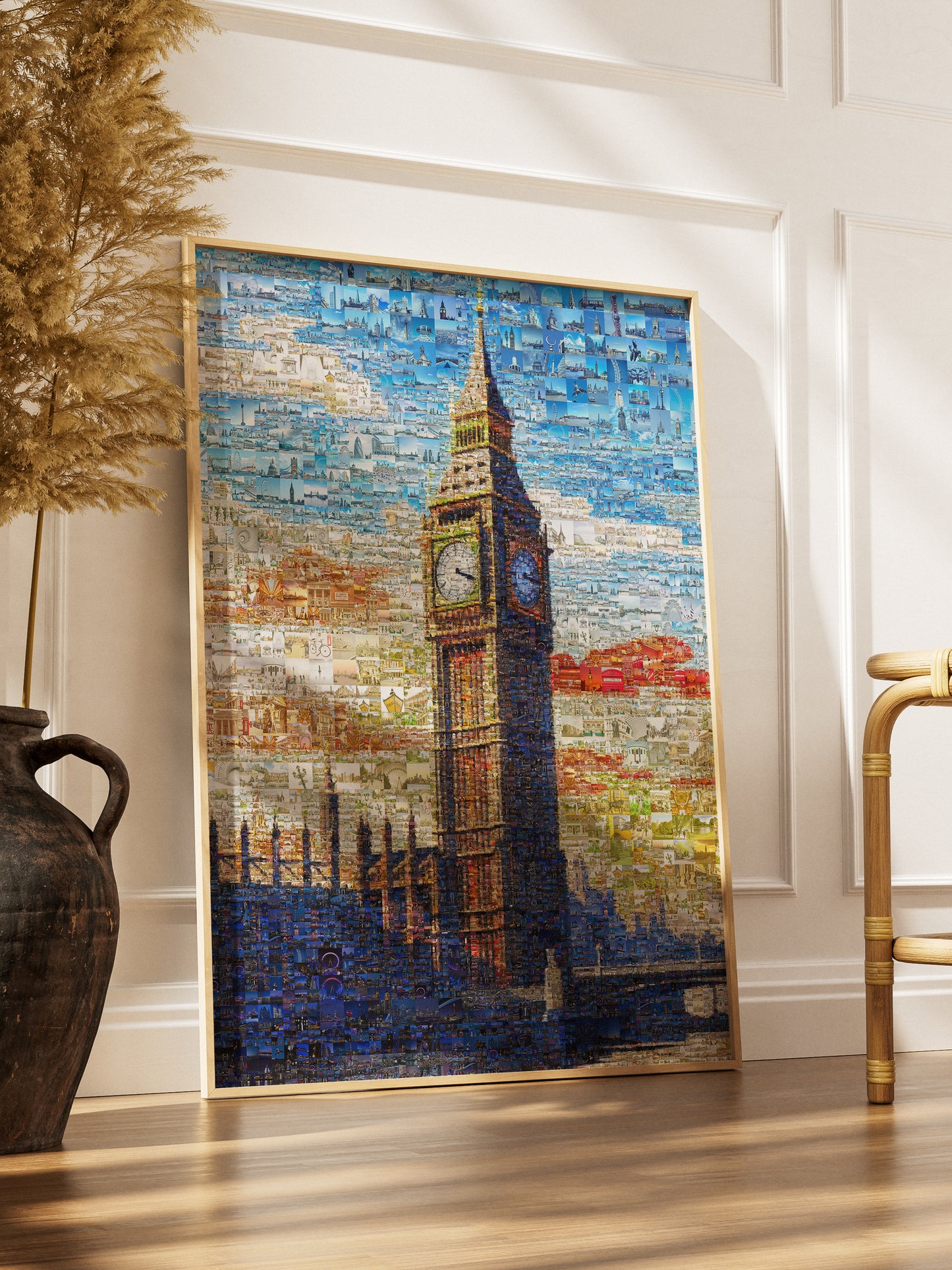 Stunning London Mosaic Art Featuring Big Ben - Unique Wall Decor for Home & Office AtelierMosaics