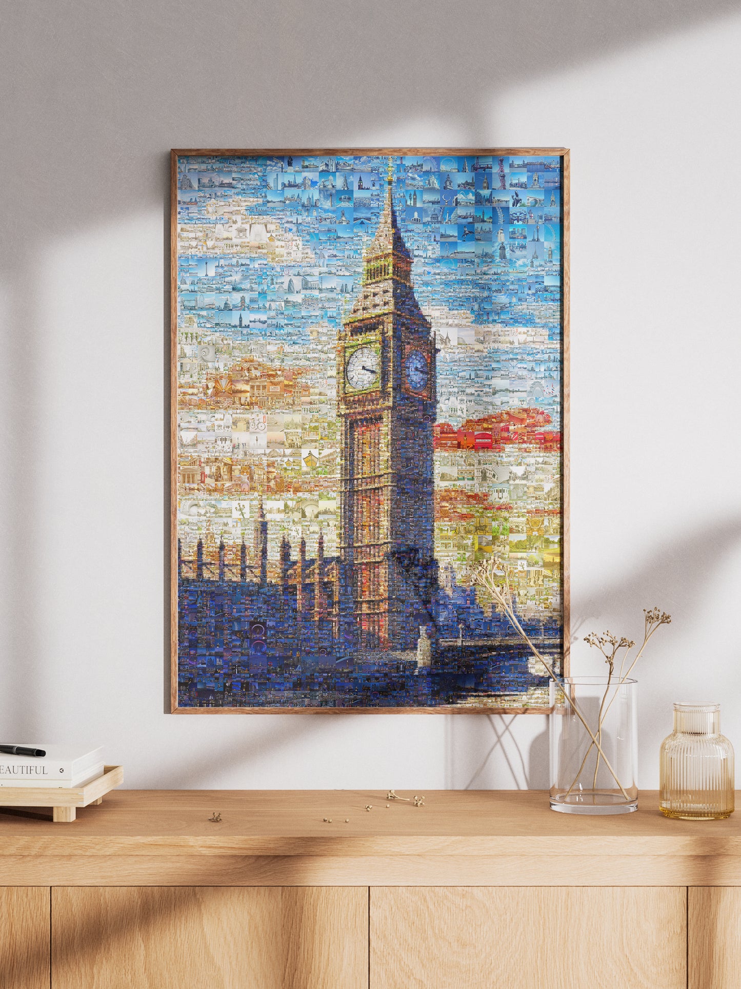 Stunning London Mosaic Art Featuring Big Ben - Unique Wall Decor for Home & Office AtelierMosaics