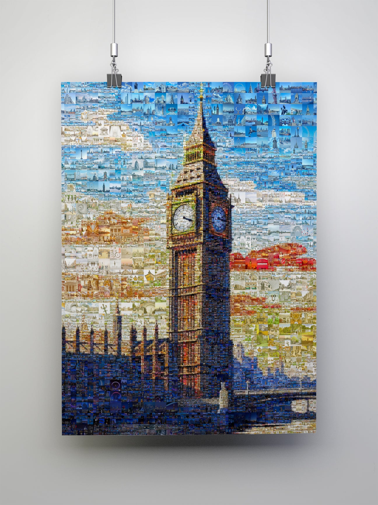 Stunning London Mosaic Art Featuring Big Ben - Unique Wall Decor for Home & Office AtelierMosaics