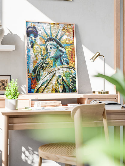 Stunning Statue of Liberty Mosaic Artwork - A Unique Tribute to Freedom & Heritage AtelierMosaics