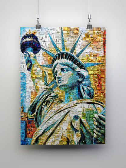 Stunning Statue of Liberty Mosaic Artwork - A Unique Tribute to Freedom & Heritage AtelierMosaics