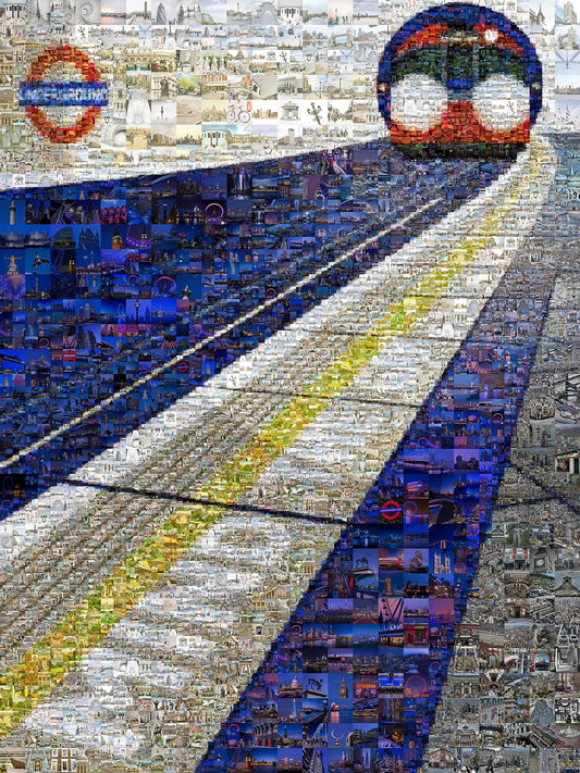 Stunning London Mosaic Artwork - Iconic Underground Train and City Landmarks AtelierMosaics