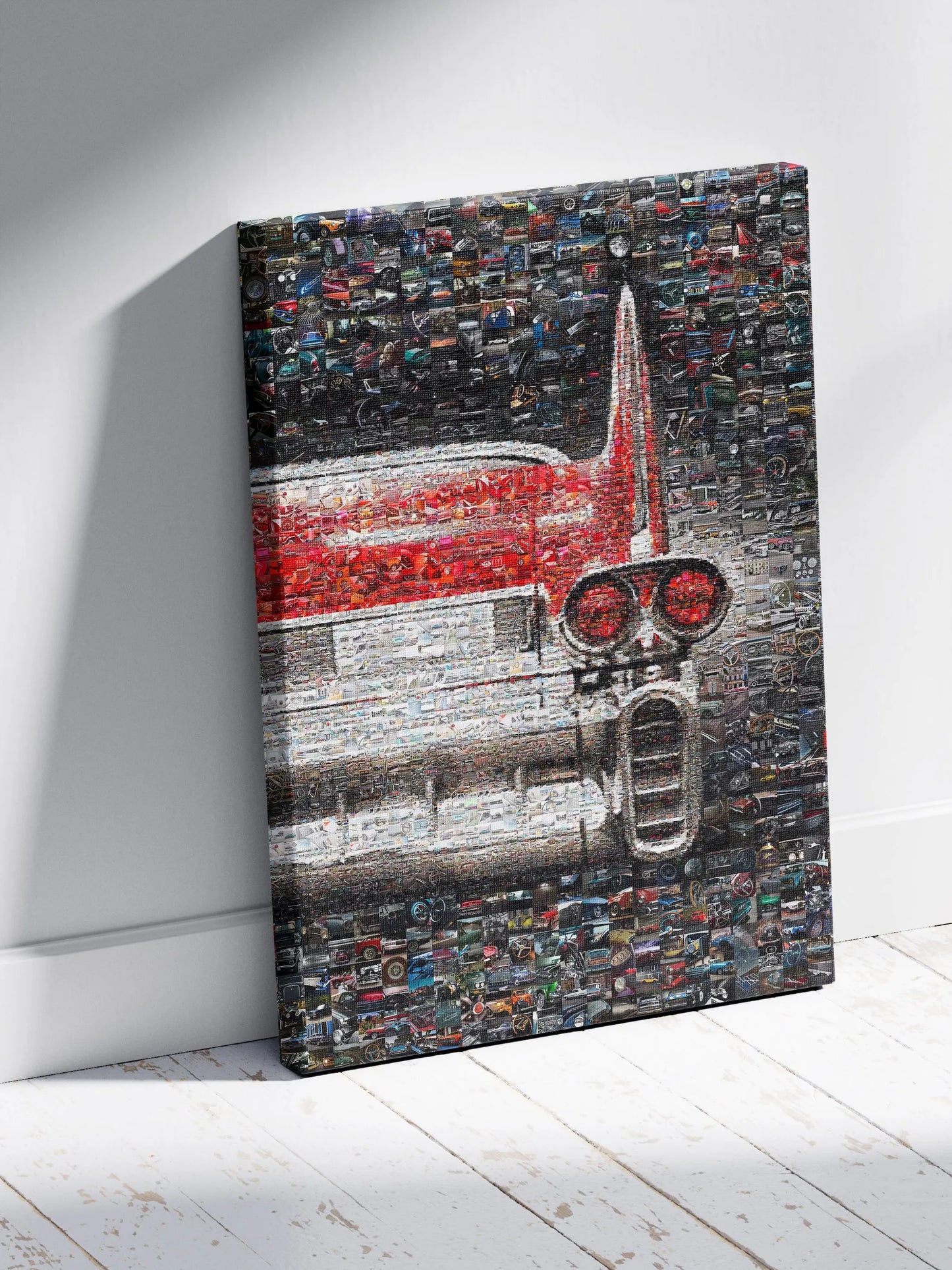 Vintage Car Mosaic Artwork - Captivating Car Culture Collage for Auto Enthusiasts and Decor Lovers AtelierMosaics