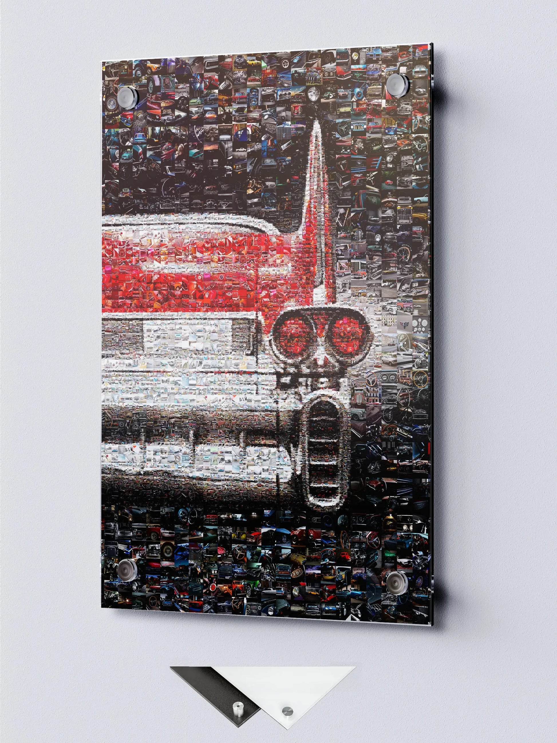 Vintage Car Mosaic Artwork - Captivating Car Culture Collage for Auto Enthusiasts and Decor Lovers AtelierMosaics