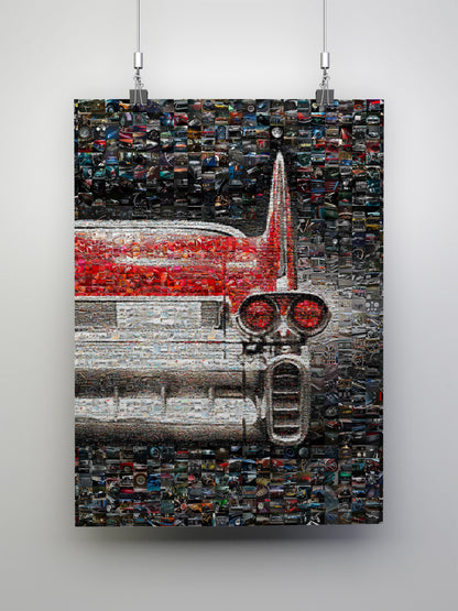 Vintage Car Mosaic Artwork - Captivating Car Culture Collage for Auto Enthusiasts and Decor Lovers AtelierMosaics