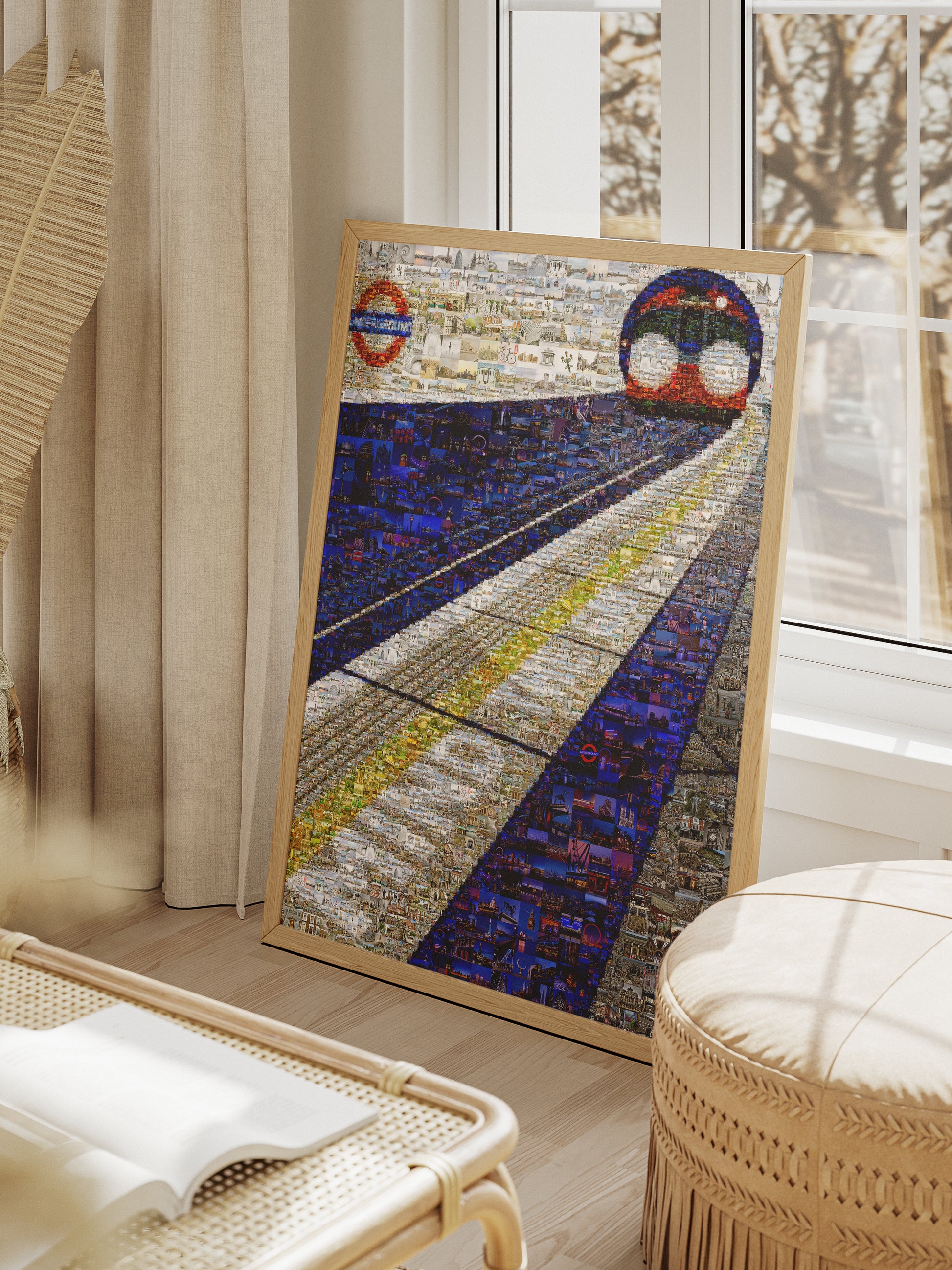 Stunning London Mosaic Artwork - Iconic Underground Train and City Landmarks AtelierMosaics