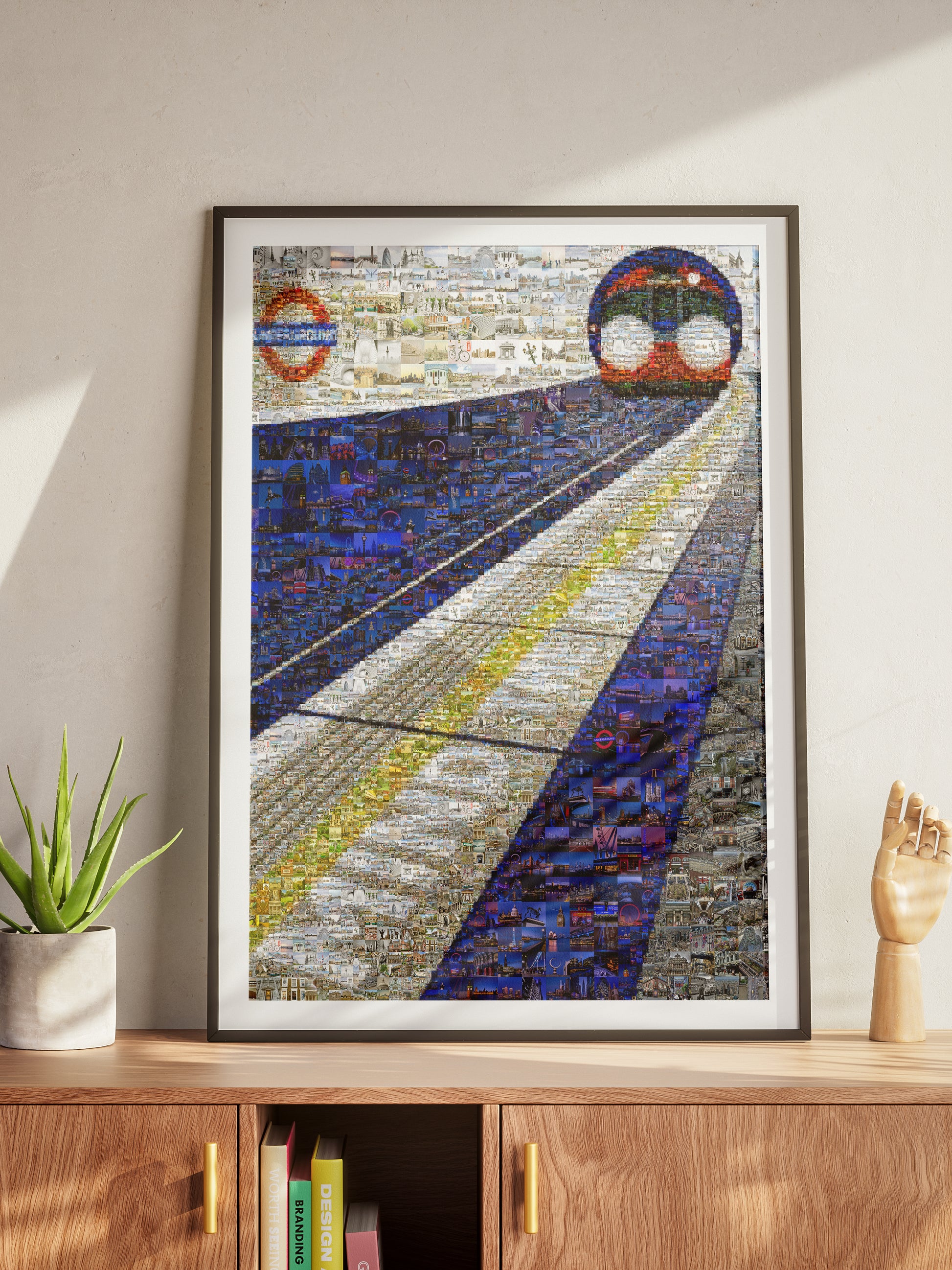 Stunning London Mosaic Artwork - Iconic Underground Train and City Landmarks AtelierMosaics