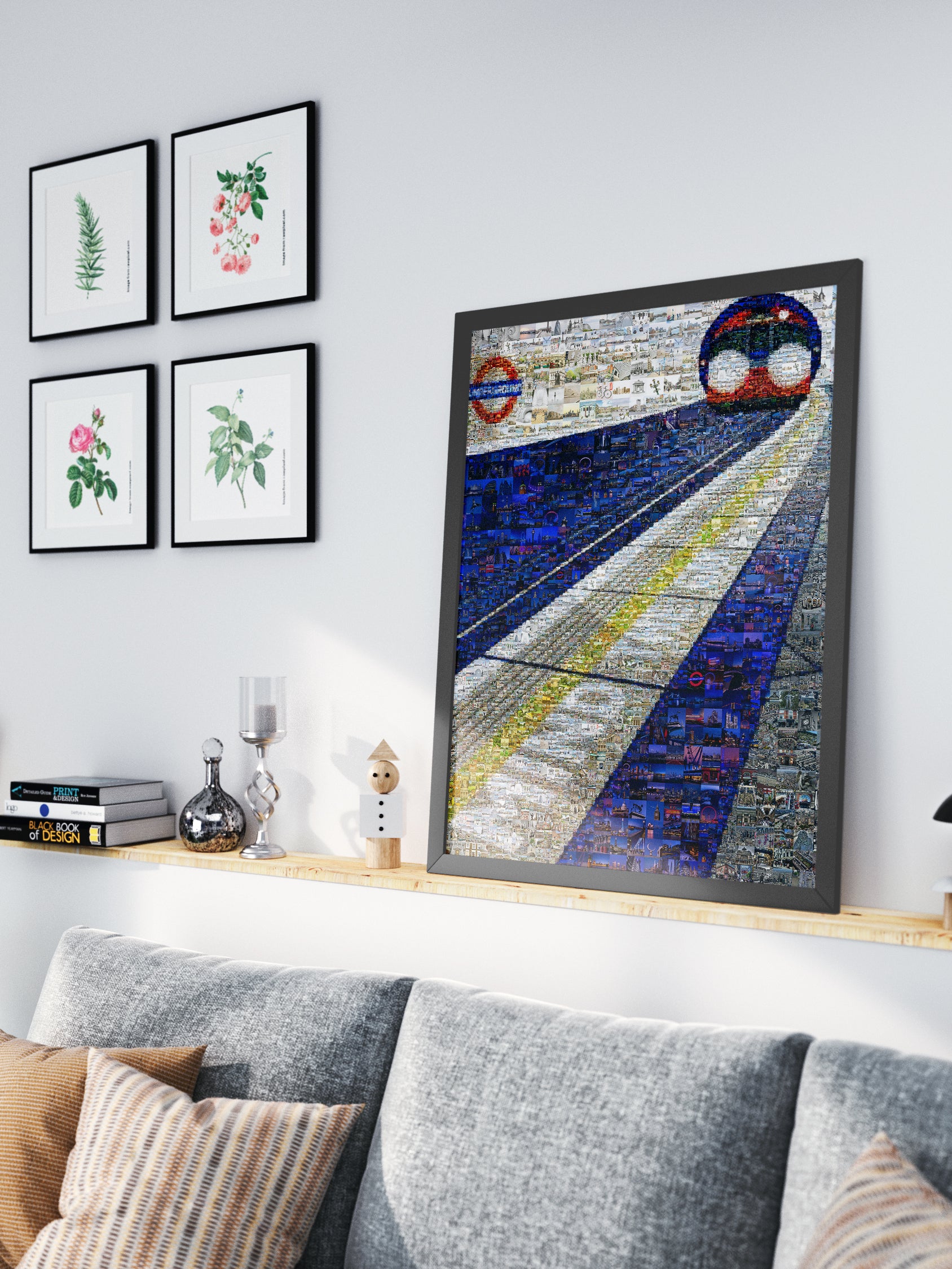 Stunning London Mosaic Artwork - Iconic Underground Train and City Landmarks AtelierMosaics