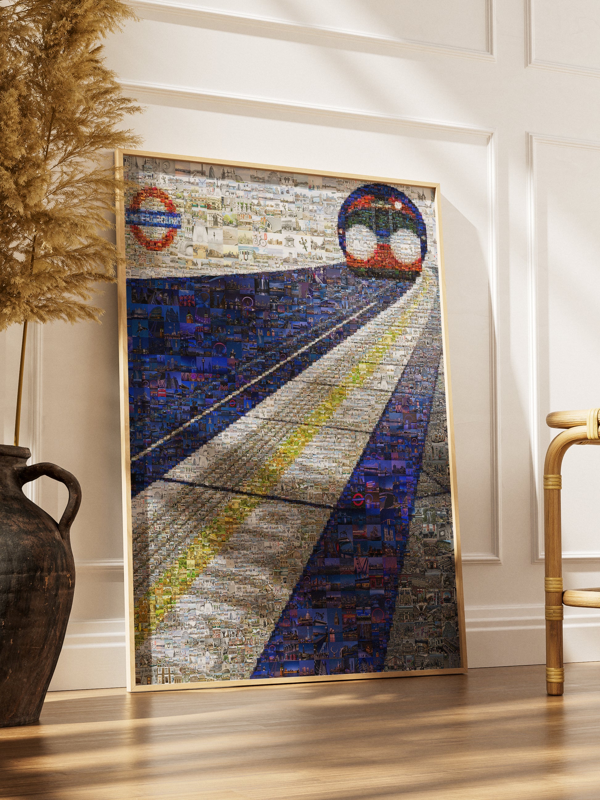 Stunning London Mosaic Artwork - Iconic Underground Train and City Landmarks AtelierMosaics