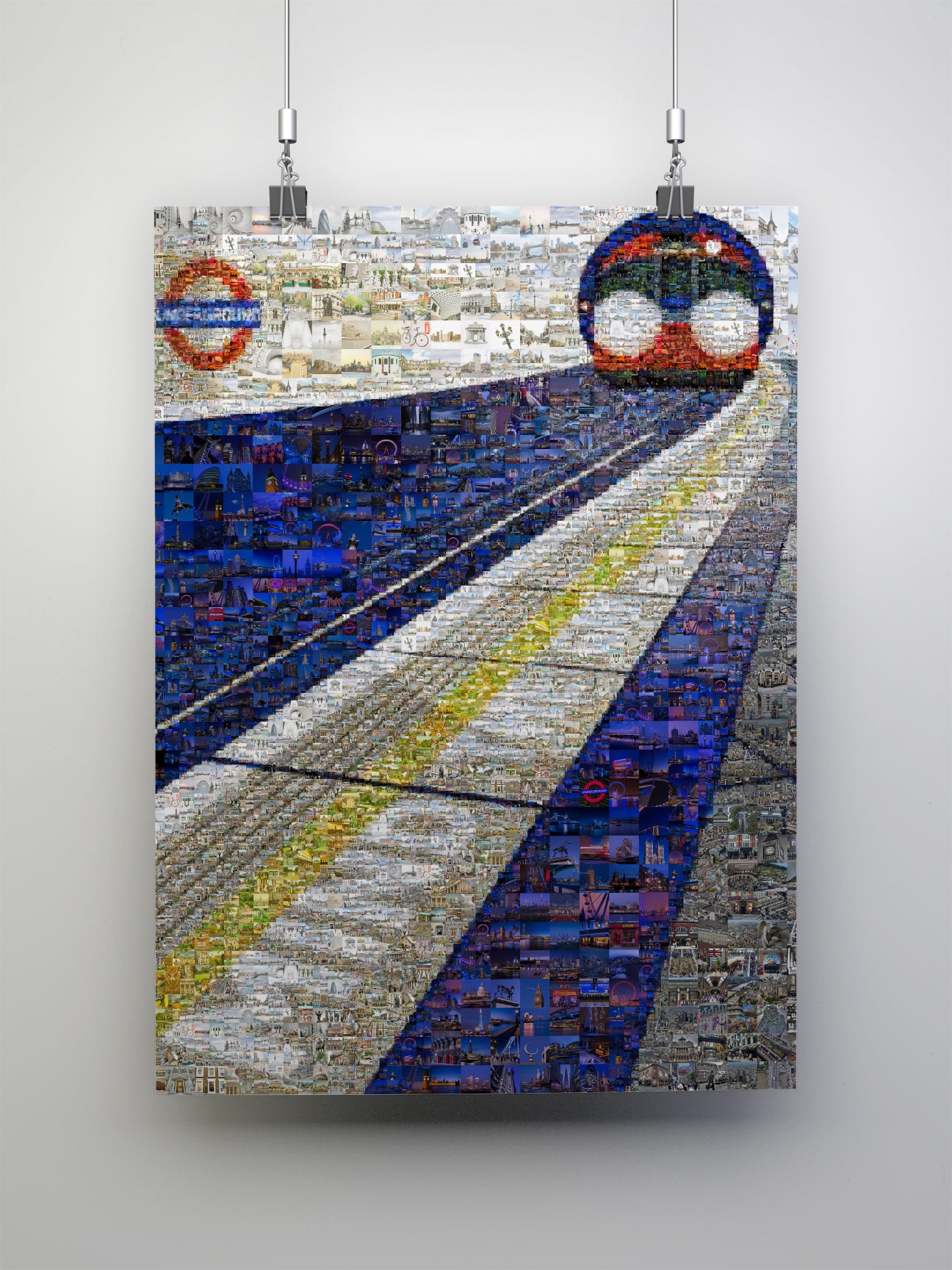 Stunning London Mosaic Artwork - Iconic Underground Train and City Landmarks AtelierMosaics