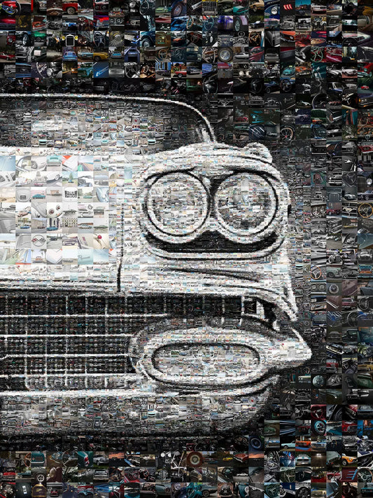 Stunning Vintage Car Mosaic Artwork - A Unique Home Decor Piece for Car Enthusiasts AtelierMosaics