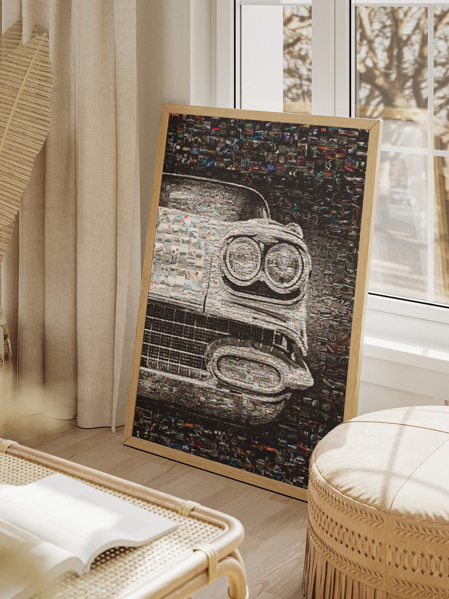 Vintage Car Mosaic Artwork - Unique Automotive Wall Art for Car Enthusiasts AtelierMosaics