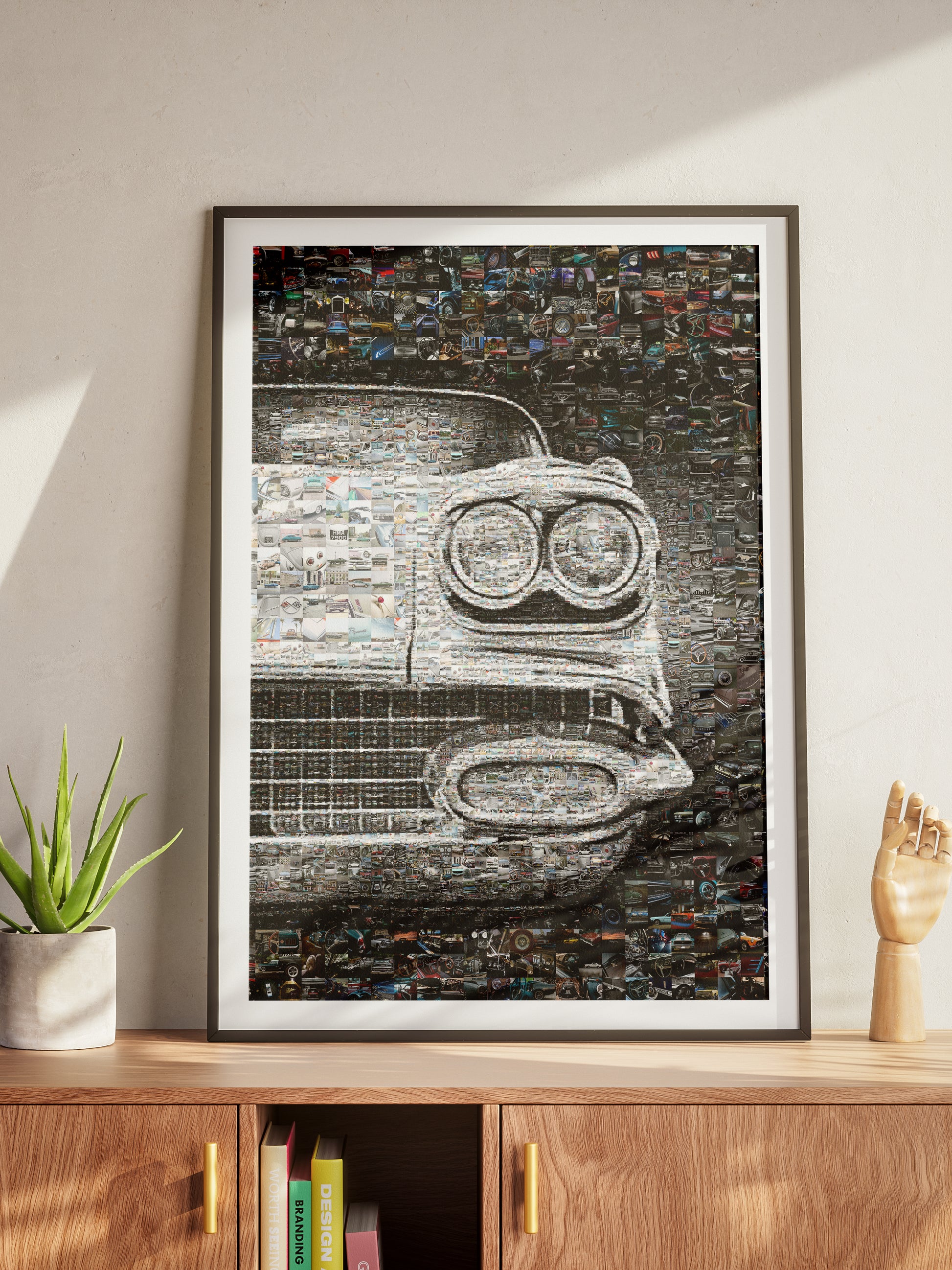 Vintage Car Mosaic Artwork - Unique Automotive Wall Art for Car Enthusiasts AtelierMosaics