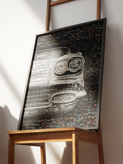 Vintage Car Mosaic Artwork - Unique Automotive Wall Art for Car Enthusiasts AtelierMosaics