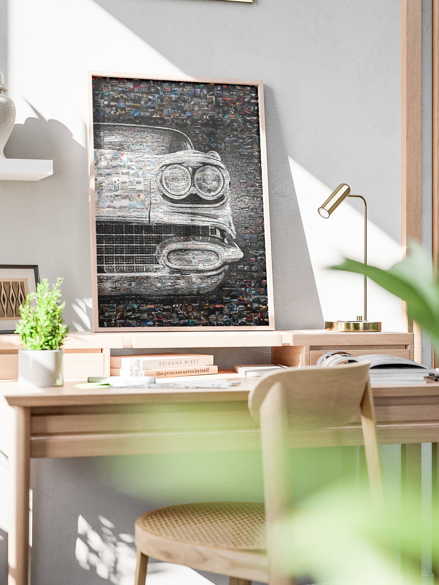 Vintage Car Mosaic Artwork - Unique Automotive Wall Art for Car Enthusiasts AtelierMosaics