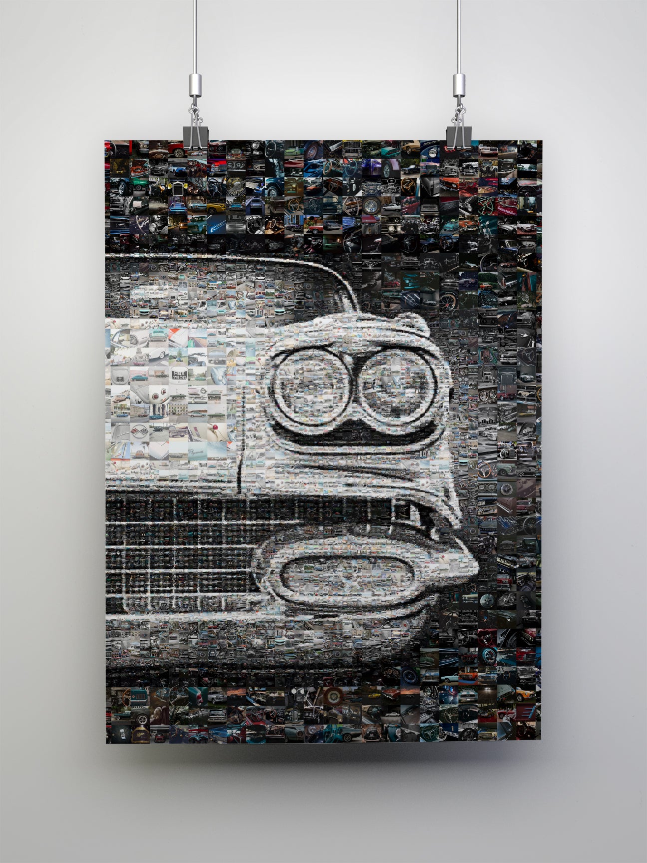 Vintage Car Mosaic Artwork - Unique Automotive Wall Art for Car Enthusiasts AtelierMosaics