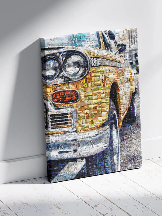 Stunning Vintage Car Mosaic Art - Unique Home Decor Piece for Car Lovers AtelierMosaics