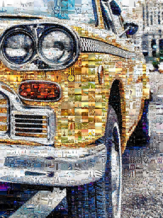 Stunning Vintage Car Mosaic Art - Unique Home Decor Piece for Car Lovers AtelierMosaics