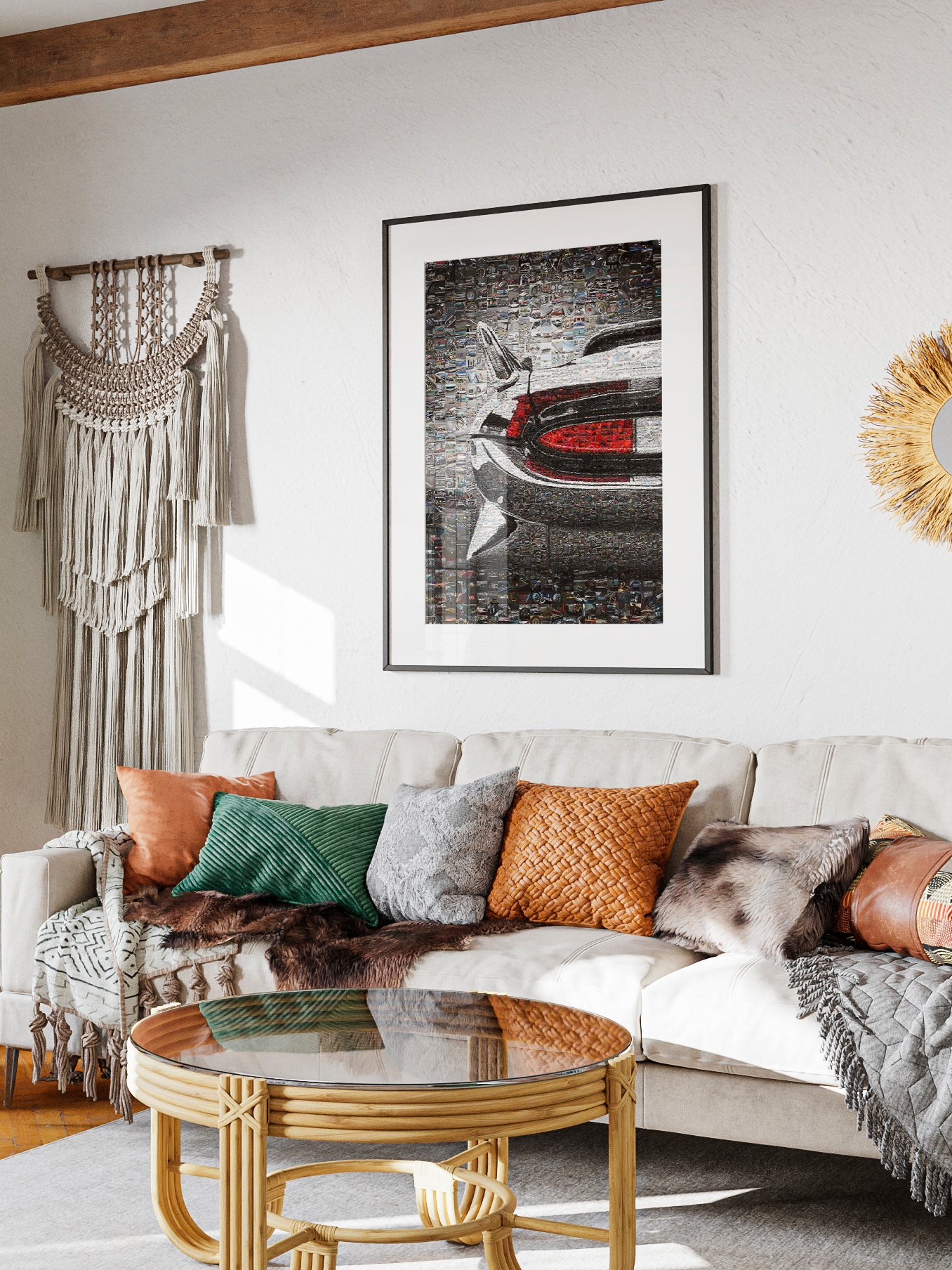Stunning Mosaic Artwork of Classic Cars - Unique Automotive Wall Art for Car Enthusiasts AtelierMosaics