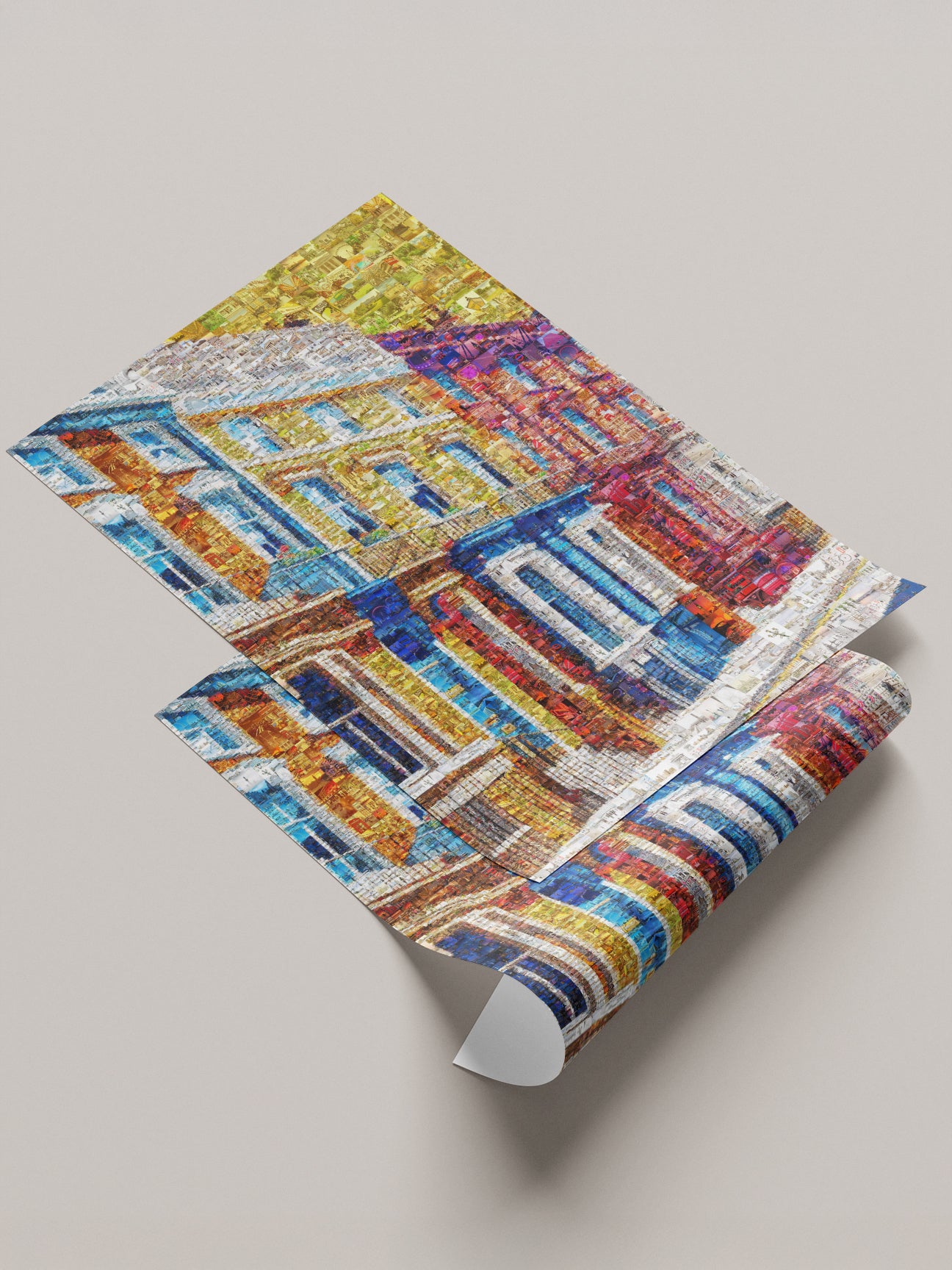 Vibrant London Mosaic Artwork - Colorful Urban Landscape Wall Art AtelierMosaics