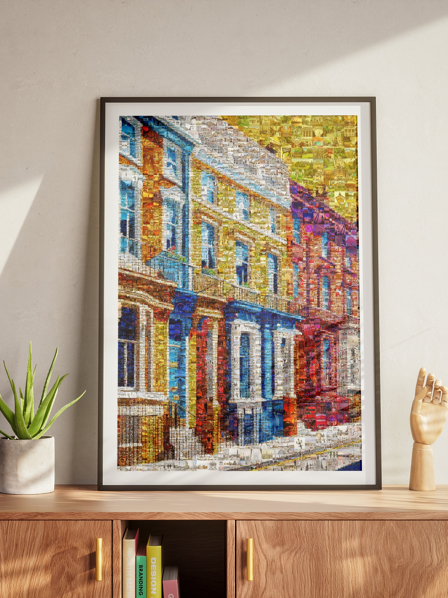 Vibrant London Mosaic Artwork - Colorful Urban Landscape Wall Art AtelierMosaics