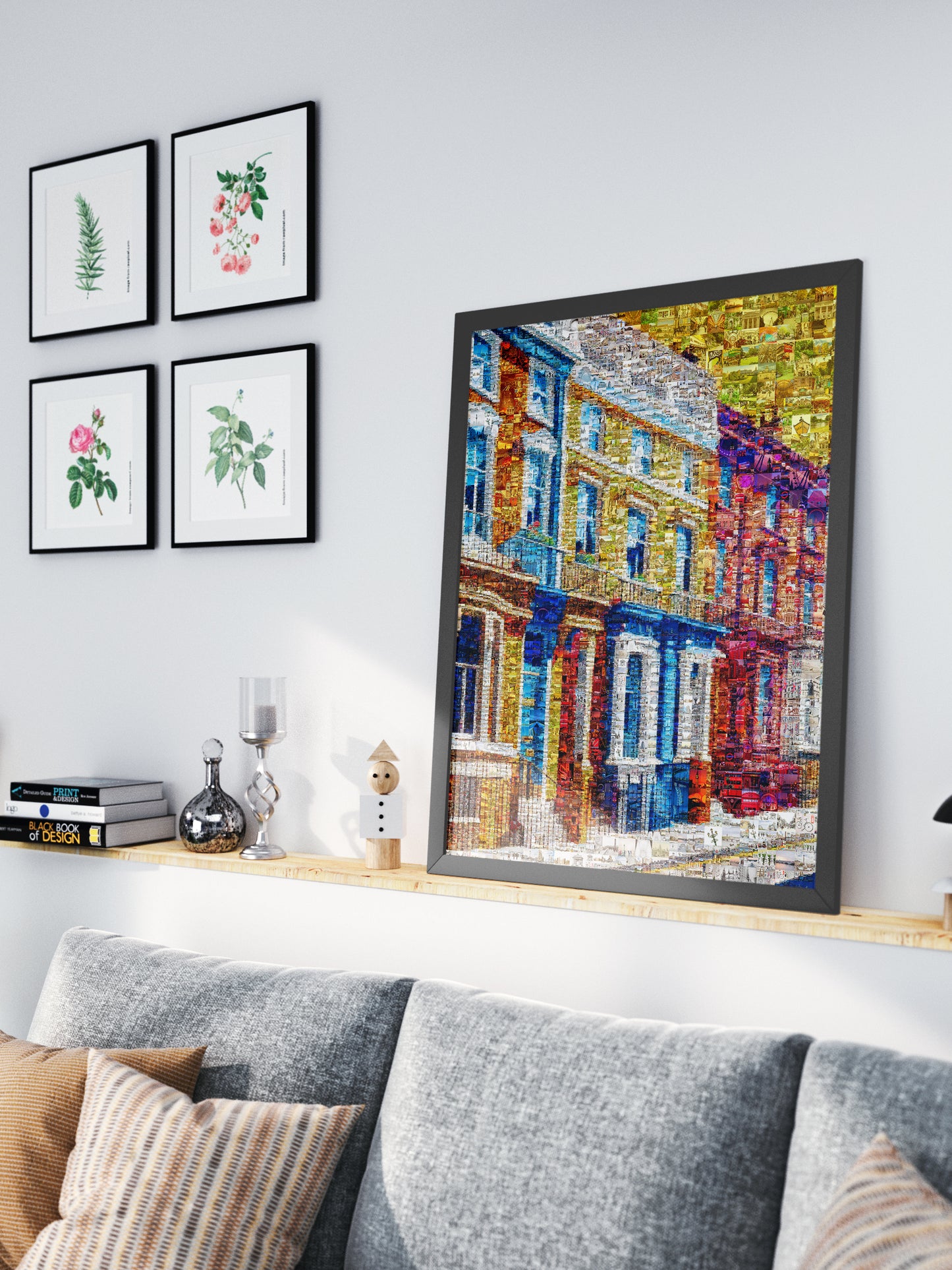 Vibrant London Mosaic Artwork - Colorful Urban Landscape Wall Art AtelierMosaics